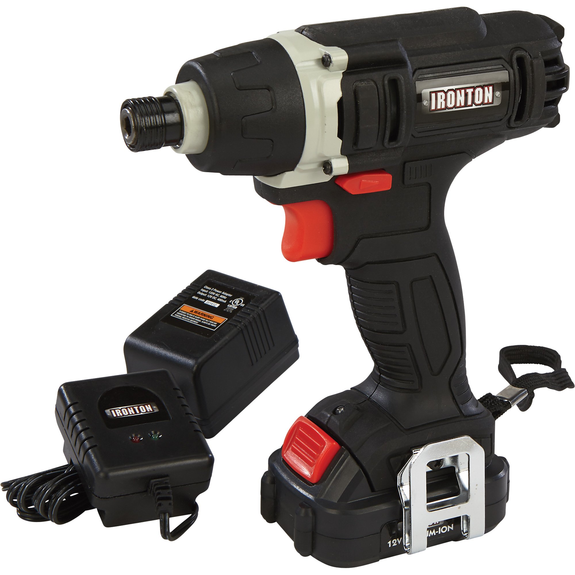 Ironton 12 Volt Lithium-Ion Cordless Impact Driver — 1/4in. Locking Collet, 59 Ft.-Lbs. Torque, 1 Battery